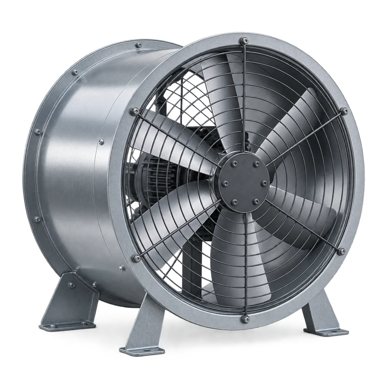 Generated concept image of a cylindrical axial fan