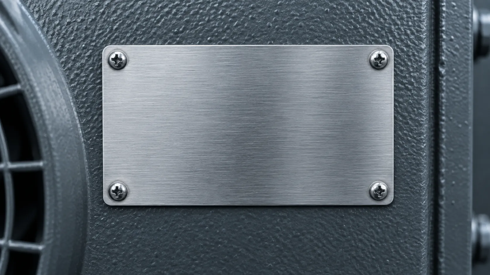 Generated blank equipment nameplate placeholder, not a real product nameplate